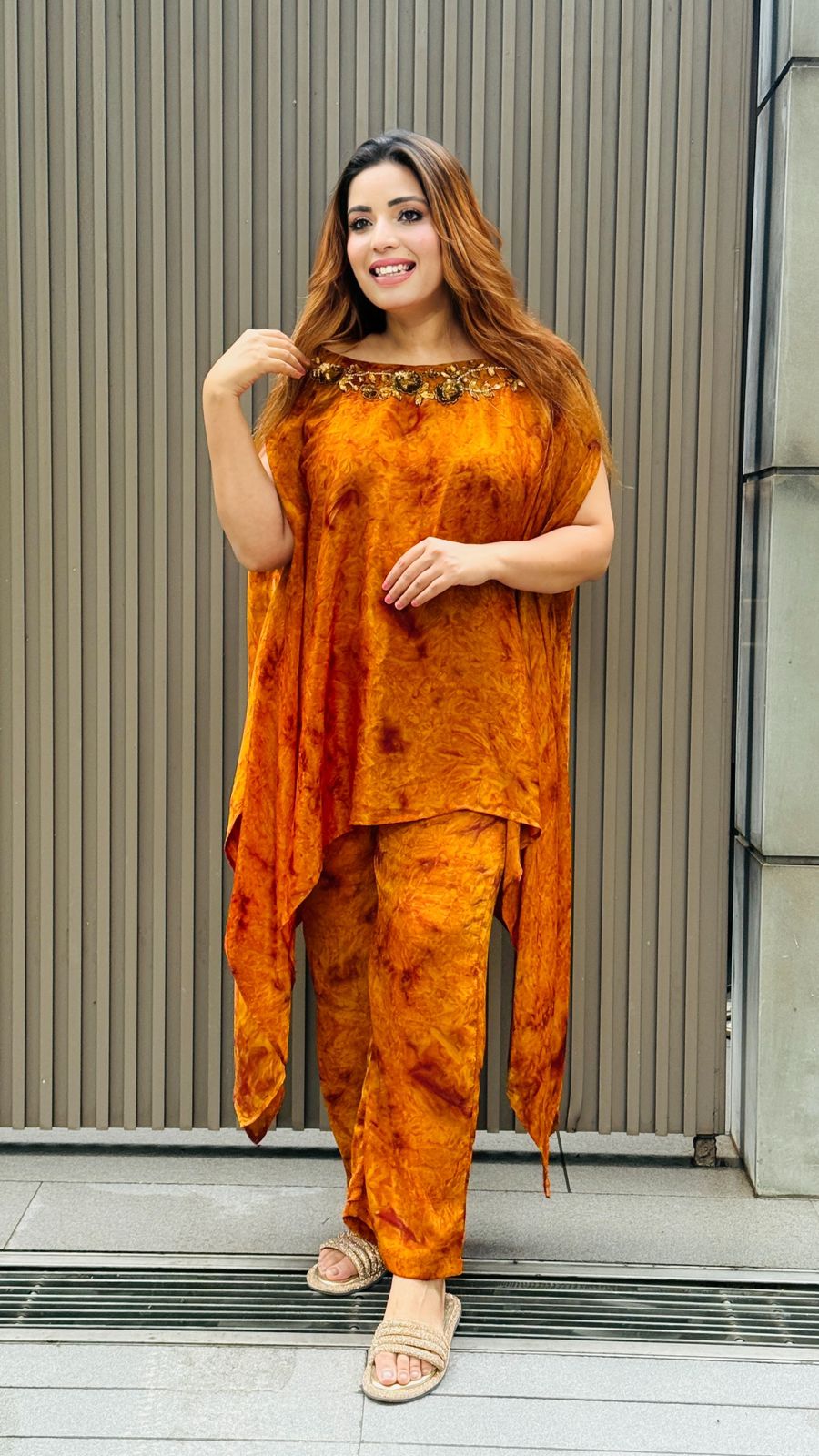 Premium Marbel Kaftan Suit